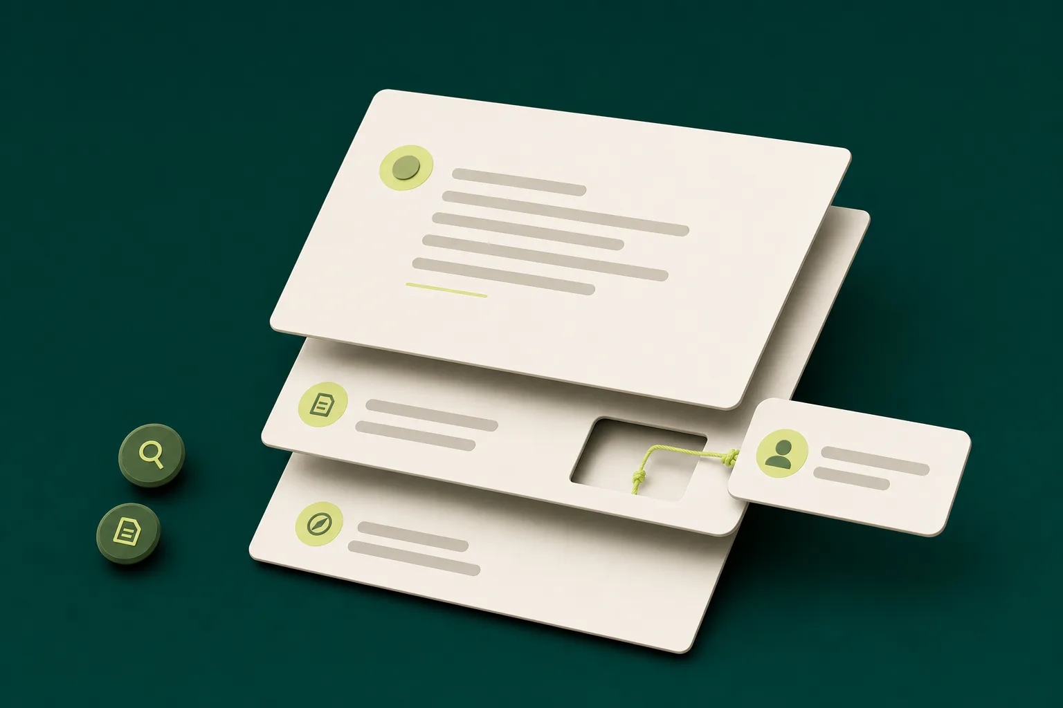 The Application Packet view in Offboard, a job posting linked to the materials built from it